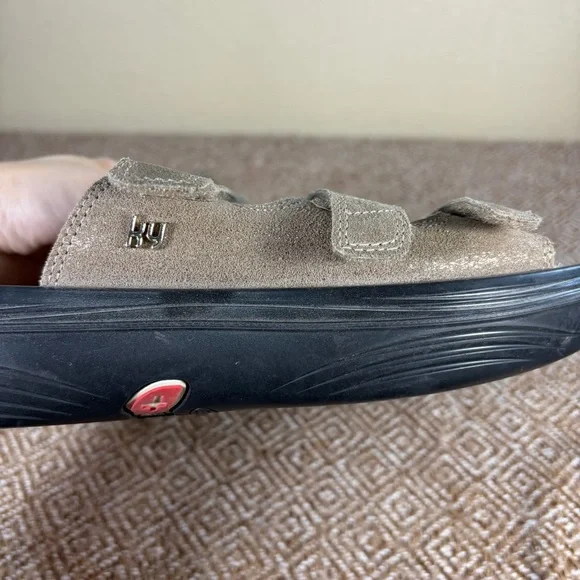 Kybun Kriens Sand Sparkle Suede Leather Sandals Women's Size US 8.5 EU 39.5 - Picture 7 of 8